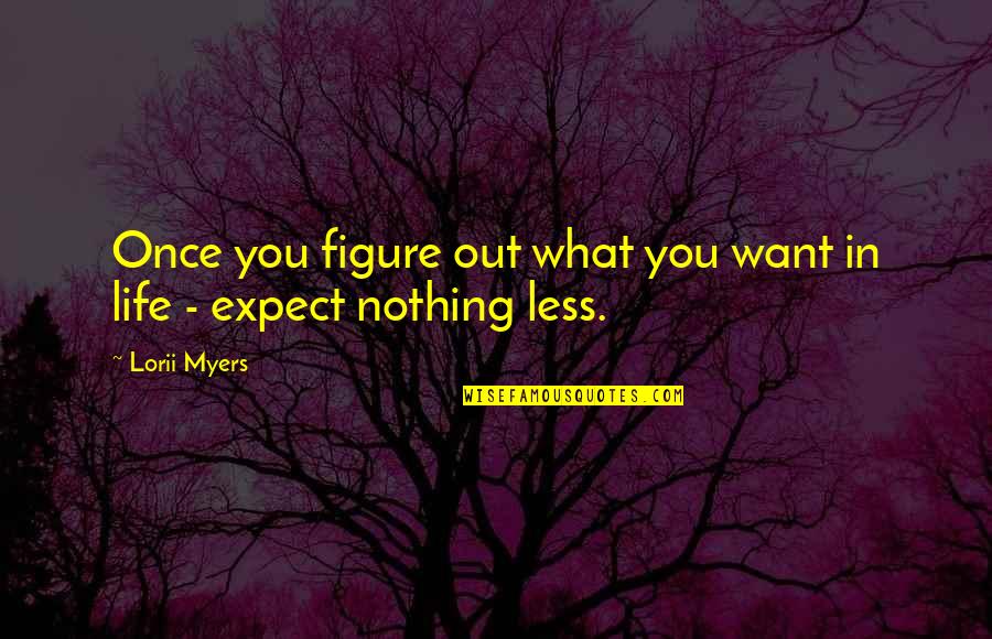Expect Nothing In Life Quotes By Lorii Myers: Once you figure out what you want in