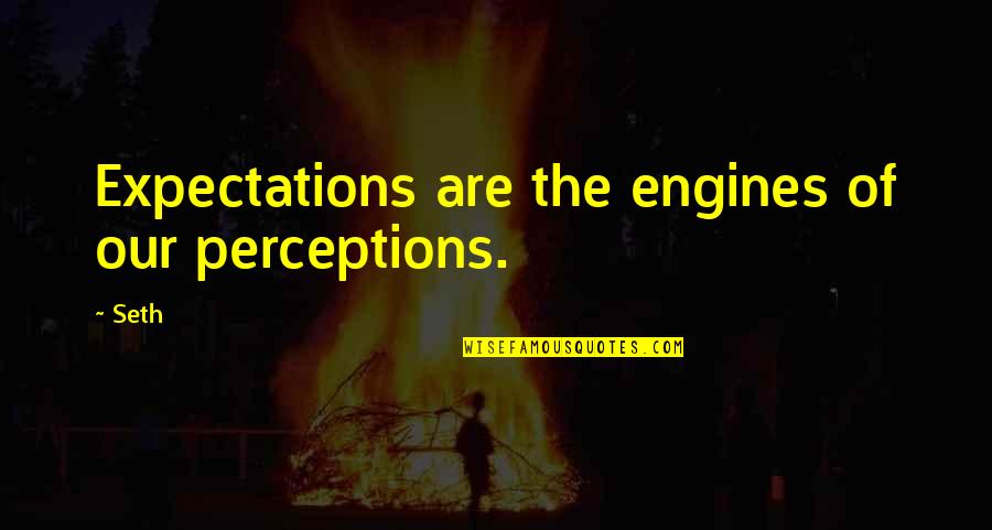 Expectations Are Quotes By Seth: Expectations are the engines of our perceptions.