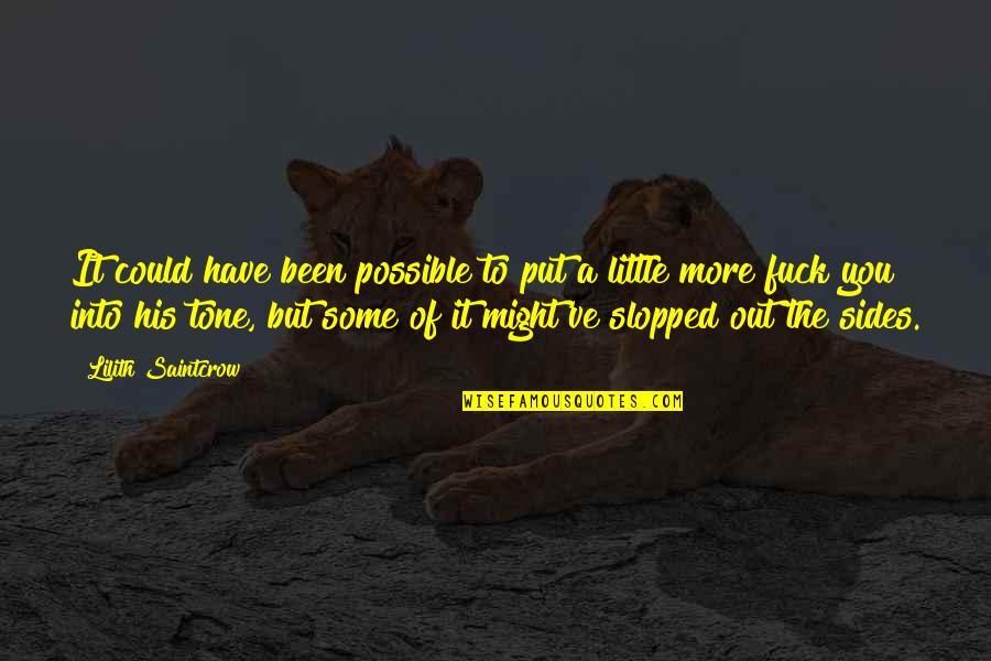 Expectativas Para Quotes By Lilith Saintcrow: It could have been possible to put a