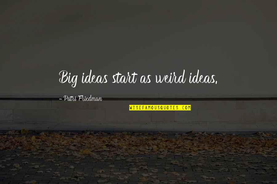 Expecting A Baby Sayings And Quotes By Patri Friedman: Big ideas start as weird ideas. Expecting A Baby Sayings And Quotes By Patri Friedman: Big ideas start as weird ideas.