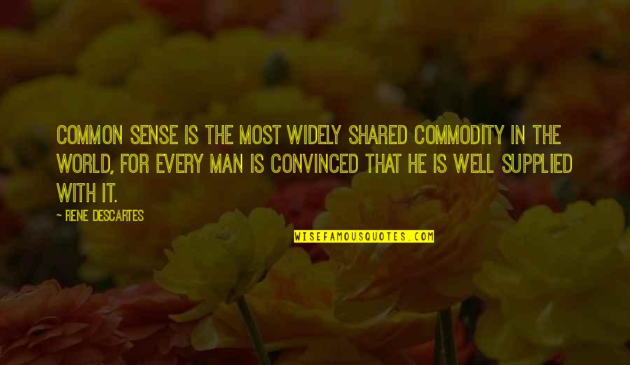 Expecting A Little Girl Quotes By Rene Descartes: Common sense is the most widely shared commodity