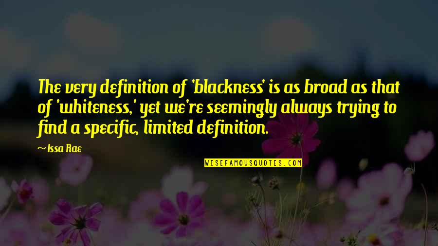 Expereince Quotes By Issa Rae: The very definition of 'blackness' is as broad Expereince Quotes By Issa Rae: The very definition of 'blackness' is as broad