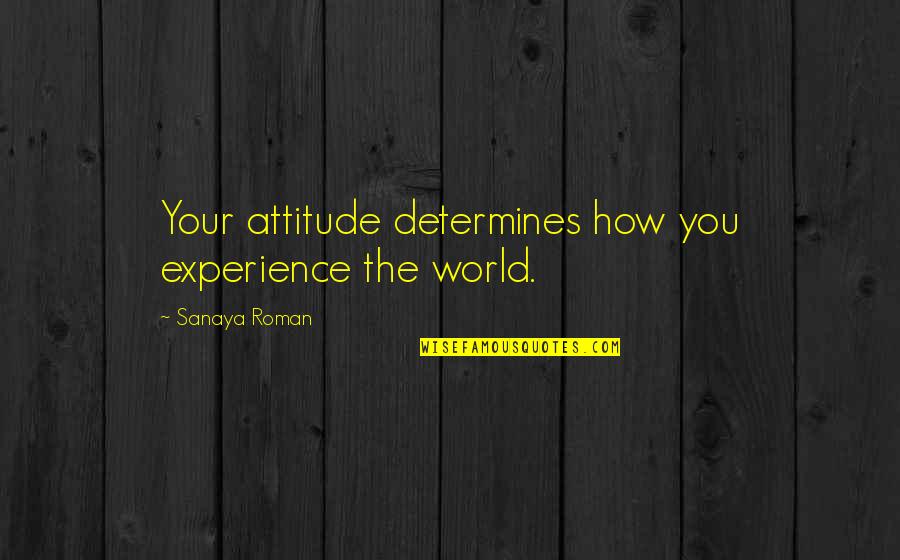 Experience And Attitude Quotes By Sanaya Roman: Your attitude determines how you experience the world.