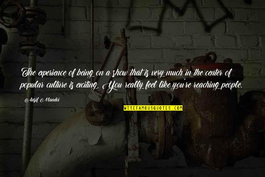 Experience And Culture Quotes By Aasif Mandvi: The experience of being on a show that