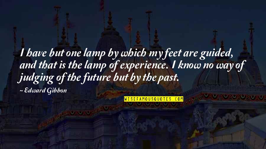 Experience And Future Quotes By Edward Gibbon: I have but one lamp by which my