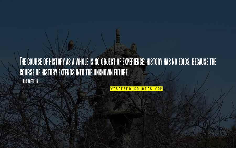 Experience And Future Quotes By Eric Voegelin: The course of history as a whole is