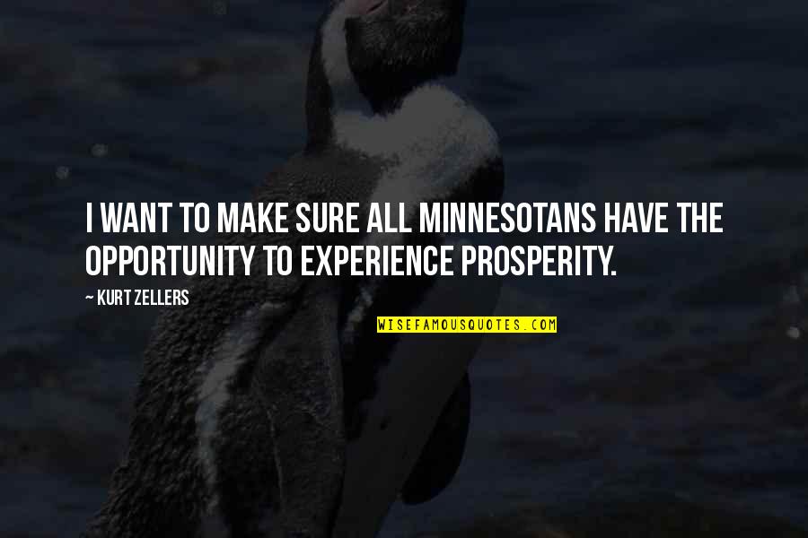 Experience And Opportunity Quotes By Kurt Zellers: I want to make sure all Minnesotans have