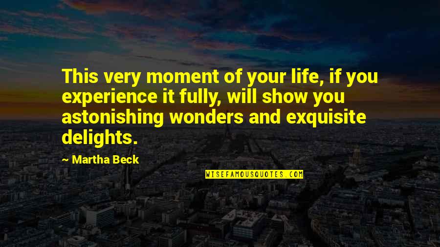 Experience The Wonder Quotes By Martha Beck: This very moment of your life, if you
