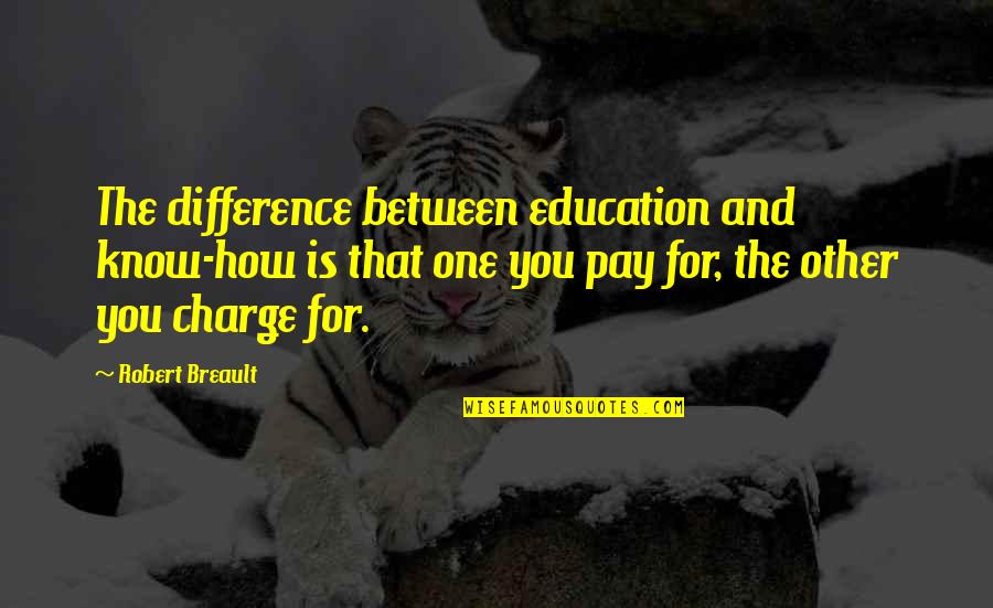 Experience Versus Education Quotes By Robert Breault: The difference between education and know-how is that