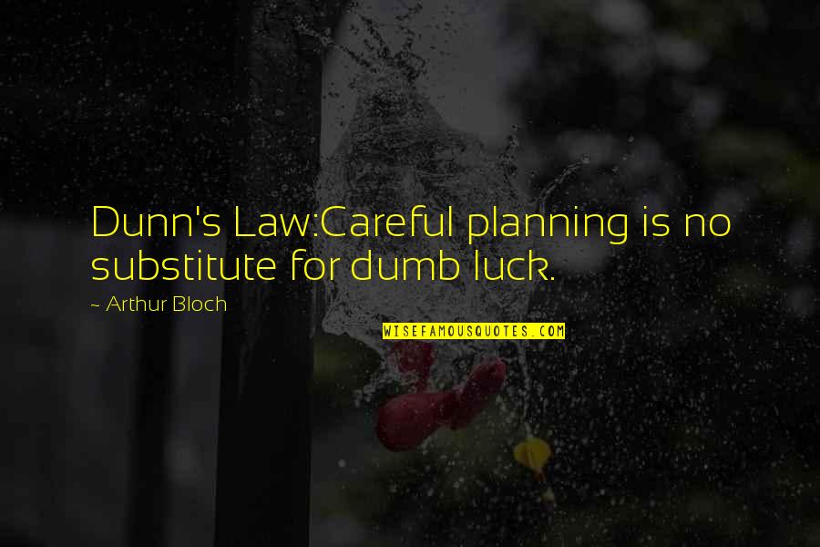 Experiencer Case Quotes By Arthur Bloch: Dunn's Law:Careful planning is no substitute for dumb Experiencer Case Quotes By Arthur Bloch: Dunn's Law:Careful planning is no substitute for dumb