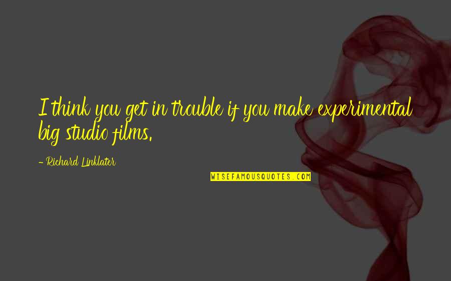 Experimental Quotes By Richard Linklater: I think you get in trouble if you
