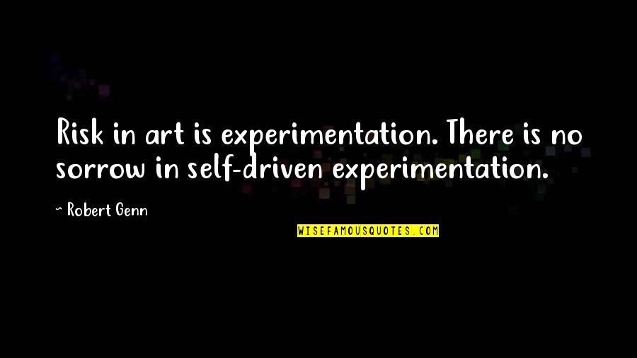 Experimentation Quotes By Robert Genn: Risk in art is experimentation. There is no