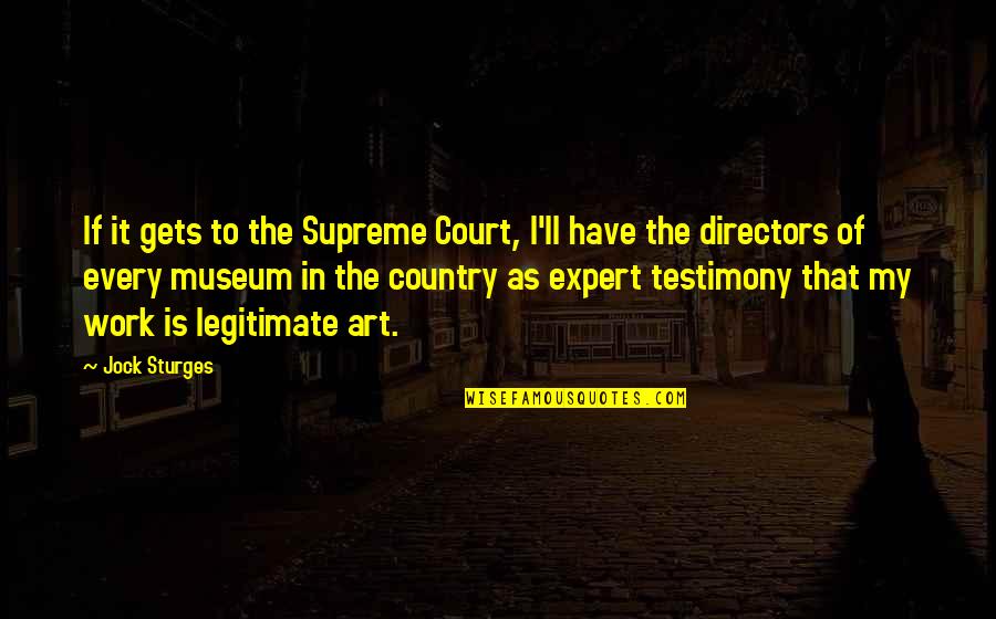 Expert Testimony Quotes By Jock Sturges: If it gets to the Supreme Court, I'll
