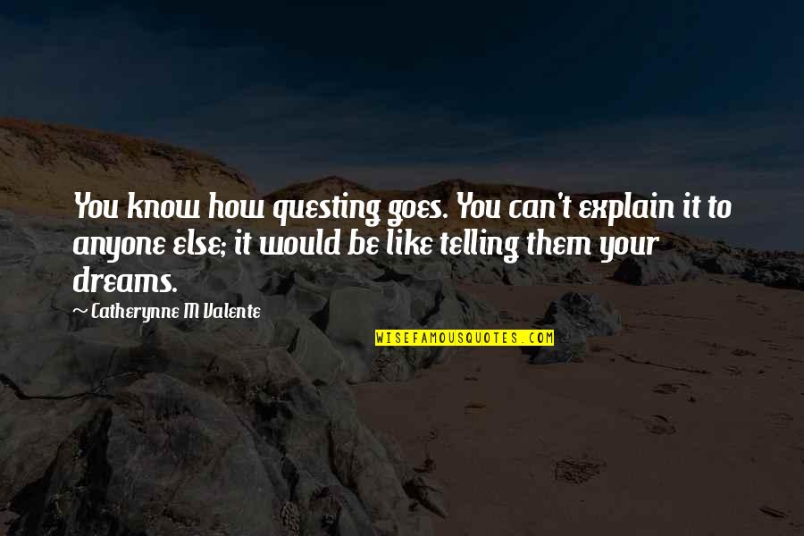 Explain Your Quotes By Catherynne M Valente: You know how questing goes. You can't explain