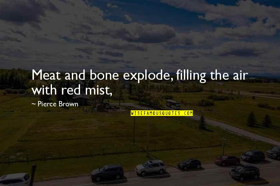 Explode Quotes By Pierce Brown: Meat and bone explode, filling the air with