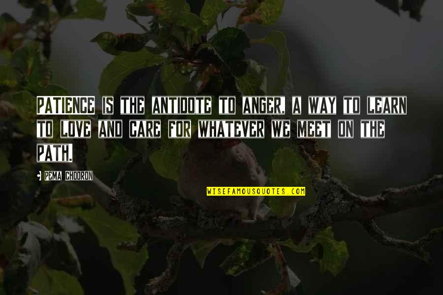 Explore Your Talent Quotes By Pema Chodron: PATIENCE is the antidote to anger, a way Explore Your Talent Quotes By Pema Chodron: PATIENCE is the antidote to anger, a way