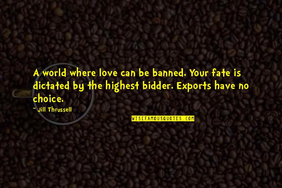 Exports Quotes By Jill Thrussell: A world where love can be banned. Your