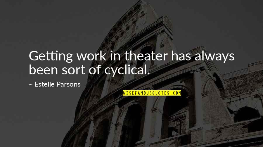Exposit Quotes By Estelle Parsons: Getting work in theater has always been sort