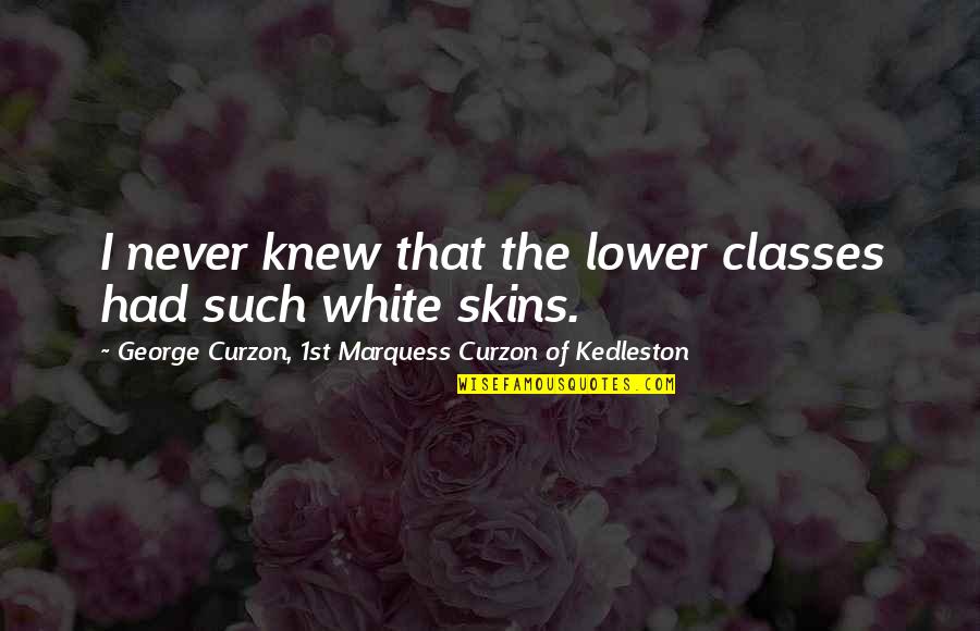 Expositivos Quotes By George Curzon, 1st Marquess Curzon Of Kedleston: I never knew that the lower classes had
