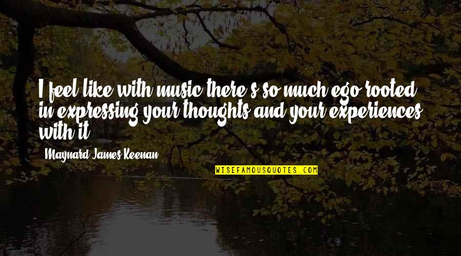 Expressing Your Thoughts Quotes By Maynard James Keenan: I feel like with music there's so much