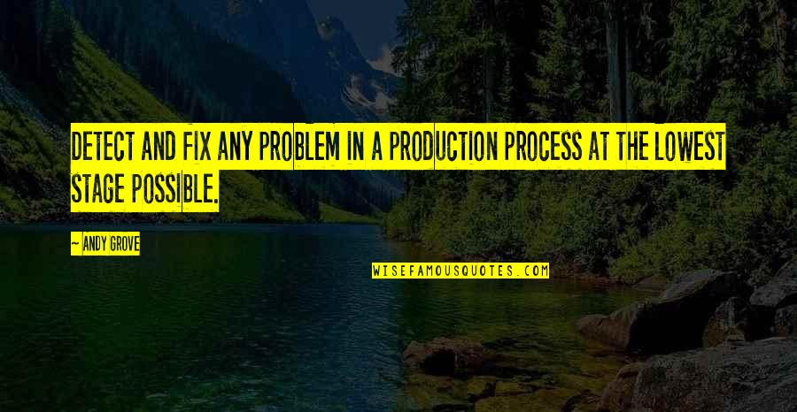 Expression In Photography Quotes By Andy Grove: Detect and fix any problem in a production