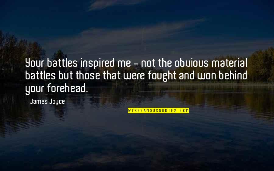 Expressions Of Heart Quotes By James Joyce: Your battles inspired me - not the obvious