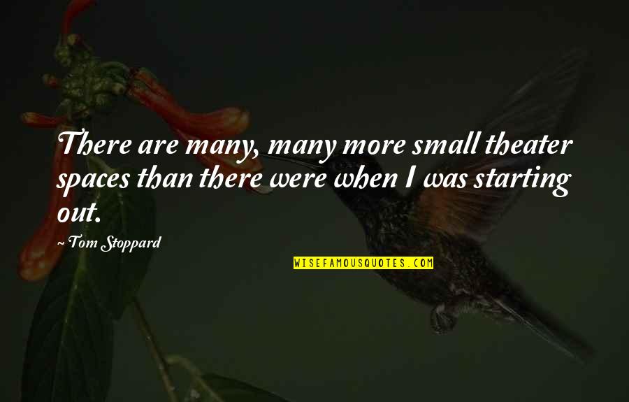 Expressways Quotes By Tom Stoppard: There are many, many more small theater spaces