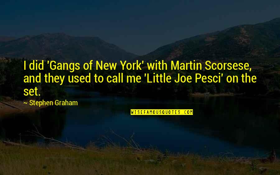 Exprimidoras Quotes By Stephen Graham: I did 'Gangs of New York' with Martin