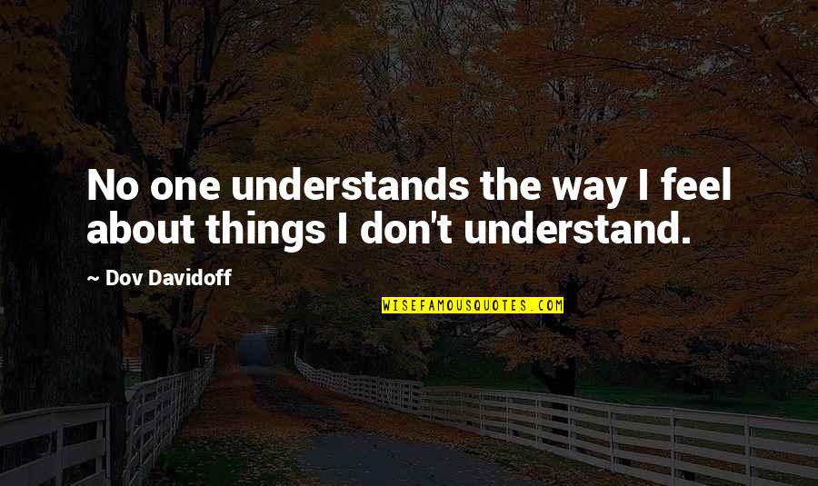 Extemporal Pentru Quotes By Dov Davidoff: No one understands the way I feel about