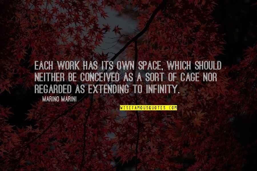 Extending Quotes By Marino Marini: Each work has its own space, which should