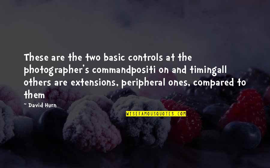 Extensions Quotes By David Hurn: These are the two basic controls at the