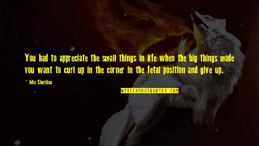 Exterminar Polilla Quotes By Mia Sheridan: You had to appreciate the small things in Exterminar Polilla Quotes By Mia Sheridan: You had to appreciate the small things in