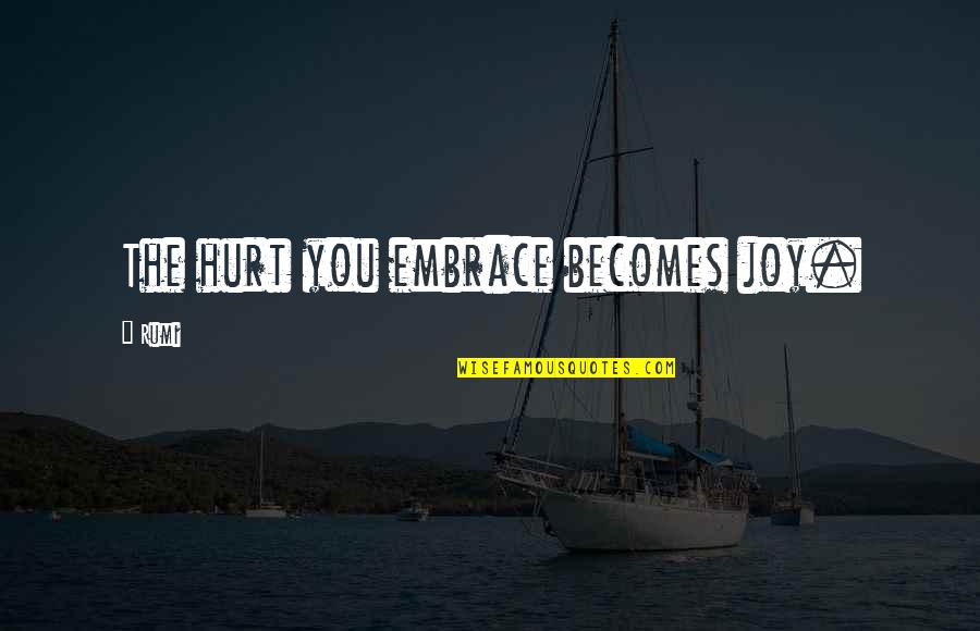 Exterminio Sinonimo Quotes By Rumi: The hurt you embrace becomes joy.