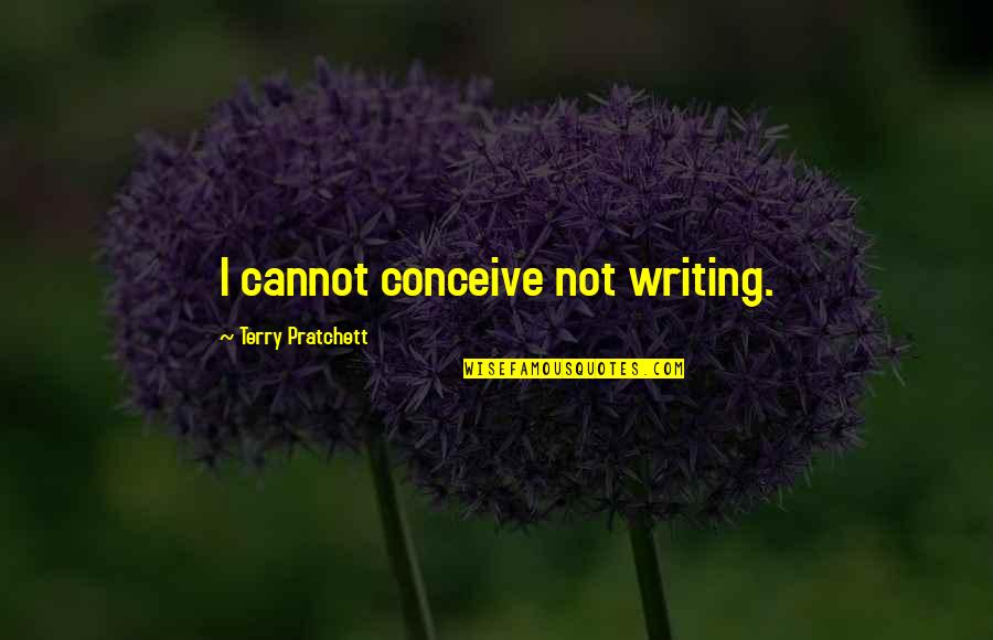 External And Internal Beauty Quotes By Terry Pratchett: I cannot conceive not writing.
