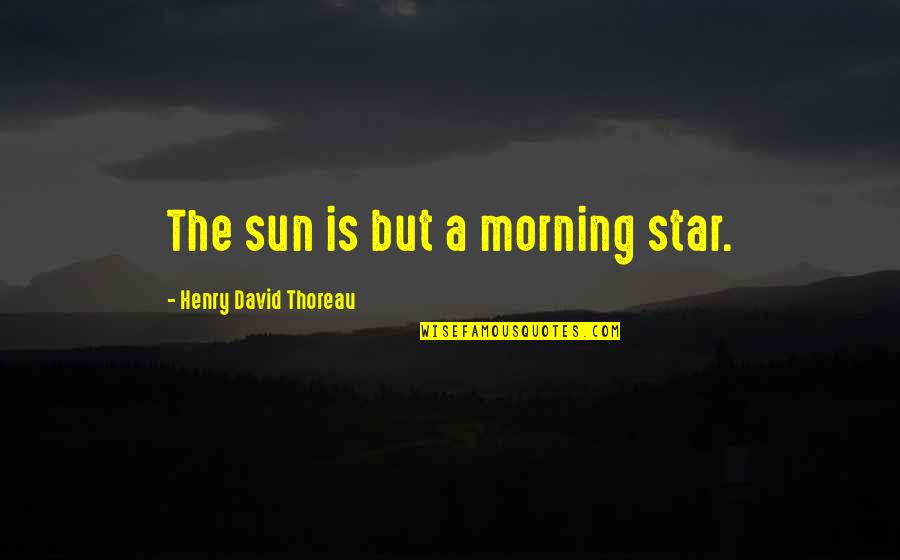 Externalists And Internalists Quotes By Henry David Thoreau: The sun is but a morning star.