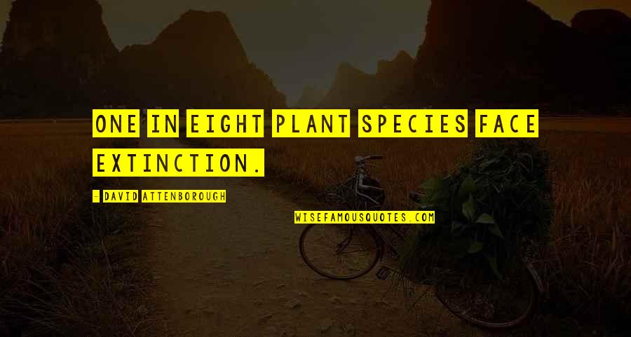 Extinction Quotes By David Attenborough: One in eight plant species face extinction.