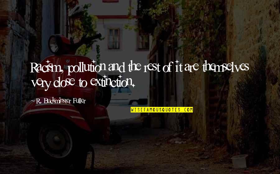 Extinction Quotes By R. Buckminster Fuller: Racism, pollution and the rest of it are