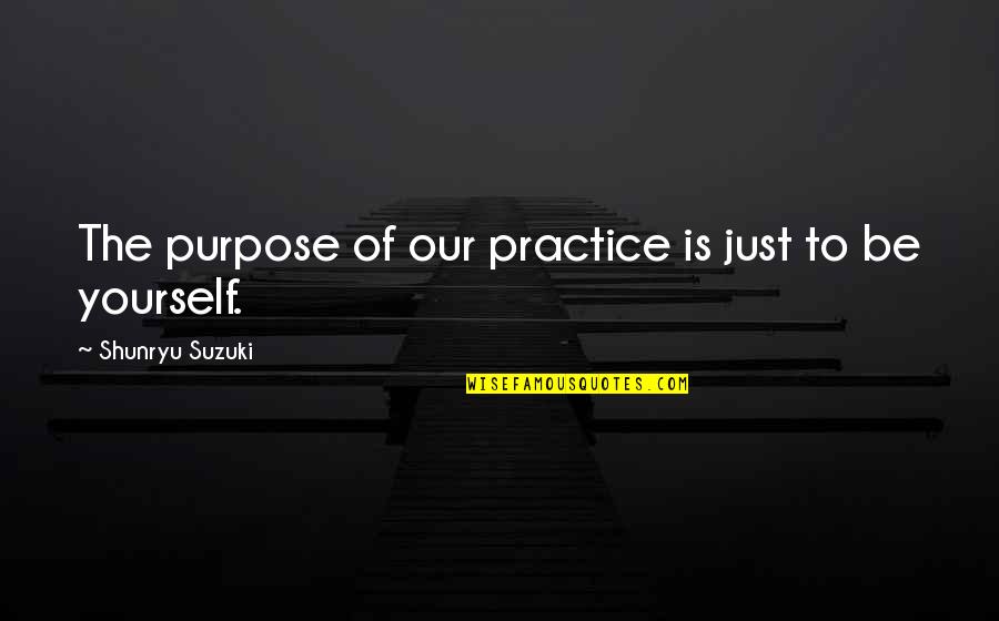 Extranar Quotes By Shunryu Suzuki: The purpose of our practice is just to