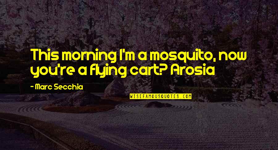 Extraordinary Friends Quotes By Marc Secchia: This morning I'm a mosquito, now you're a