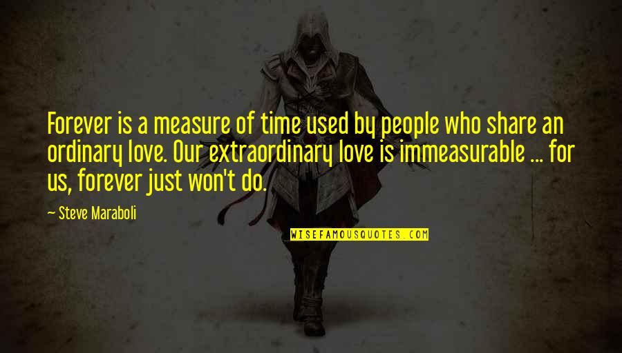 Extraordinary People Quotes By Steve Maraboli: Forever is a measure of time used by