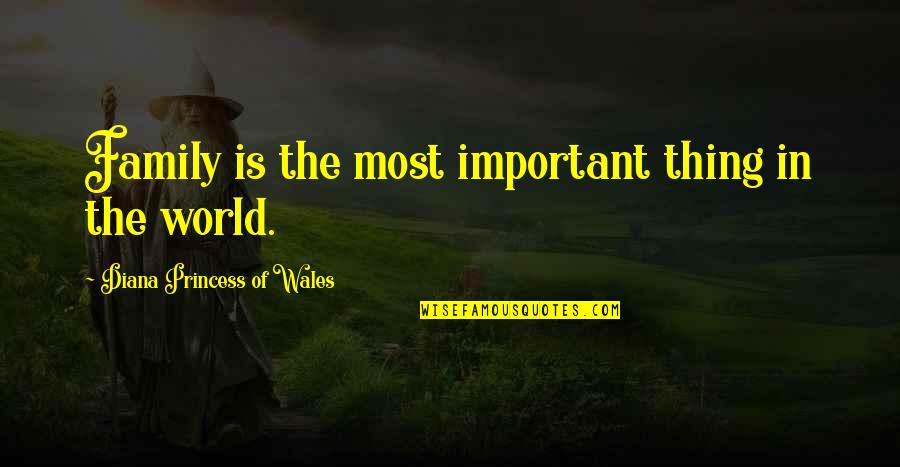 Extraordinary Woman Quotes By Diana Princess Of Wales: Family is the most important thing in the