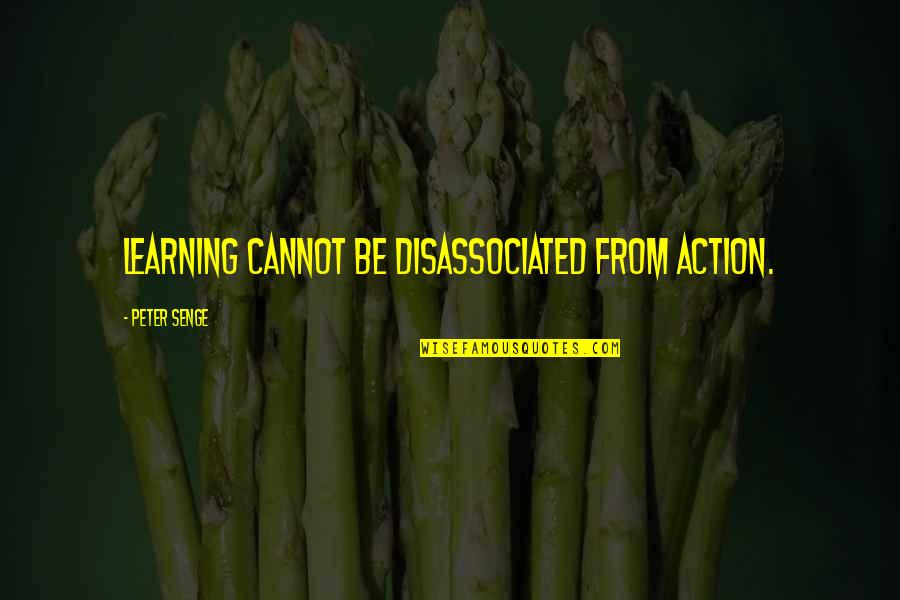 Extraterrestri Quotes By Peter Senge: Learning cannot be disassociated from action. Extraterrestri Quotes By Peter Senge: Learning cannot be disassociated from action.