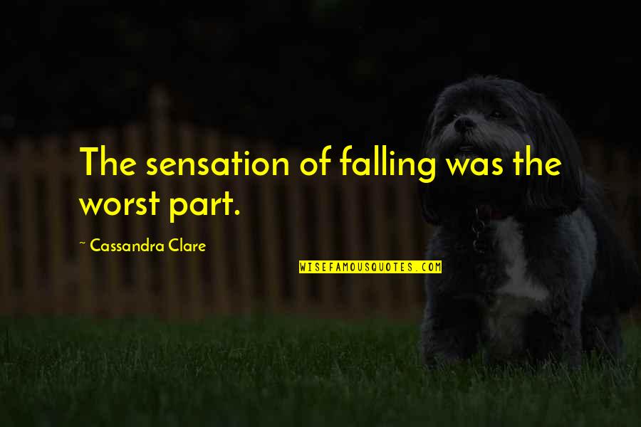 Extreme Ownership Quotes By Cassandra Clare: The sensation of falling was the worst part.