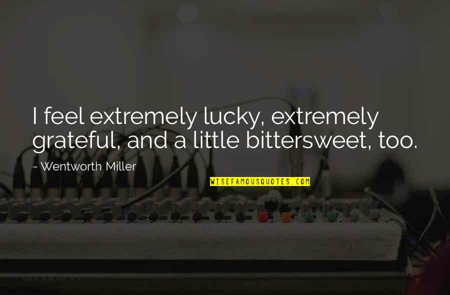 Extremely Grateful Quotes By Wentworth Miller: I feel extremely lucky, extremely grateful, and a