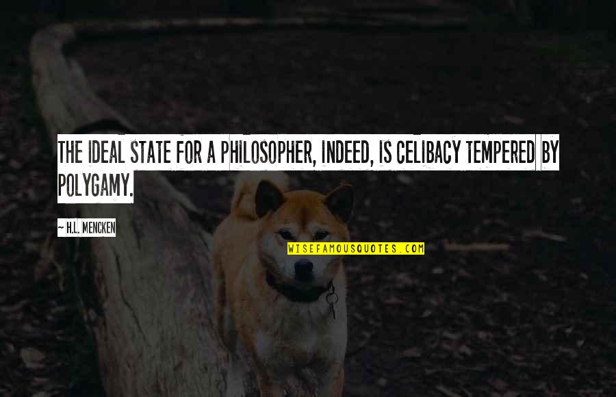 Extroverts Motivational Quotes By H.L. Mencken: The ideal state for a philosopher, indeed, is