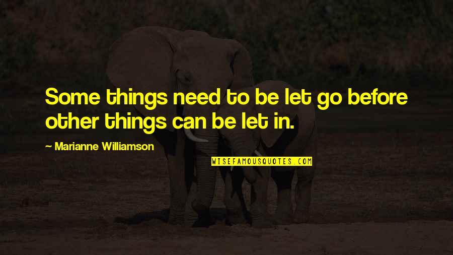 Eyckerman Grasmaaiers Quotes By Marianne Williamson: Some things need to be let go before