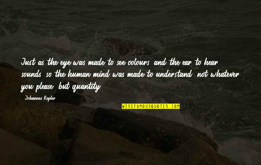 Eye And Ear Quotes By Johannes Kepler: Just as the eye was made to see Eye And Ear Quotes By Johannes Kepler: Just as the eye was made to see