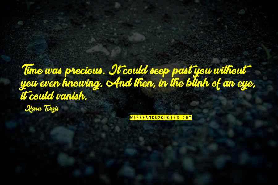 Eye Blink Quotes By Kara Terzis: Time was precious. It could seep past you