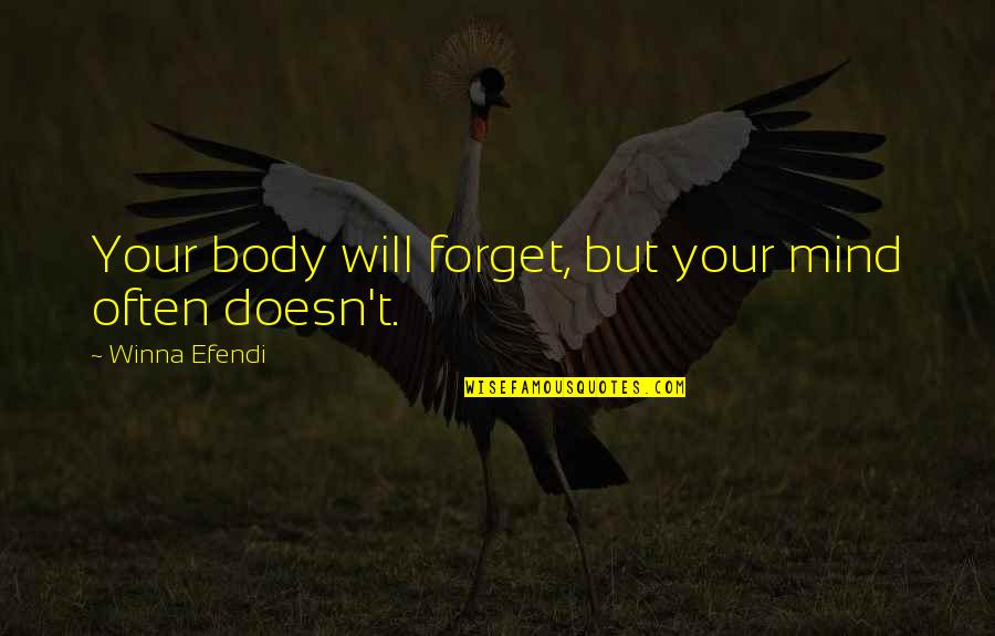 Eye Contact Love Quotes By Winna Efendi: Your body will forget, but your mind often