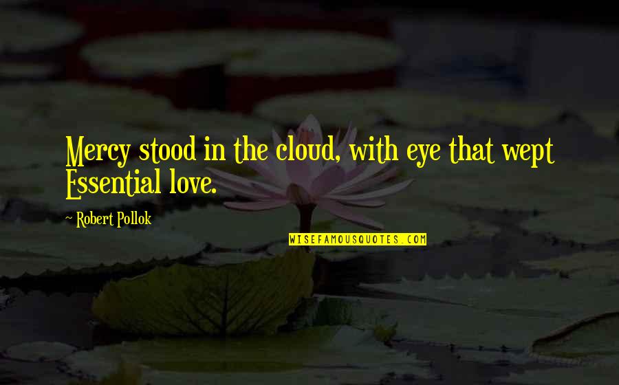 Eye Love Quotes By Robert Pollok: Mercy stood in the cloud, with eye that